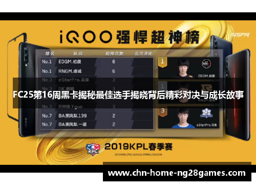 FC25第16周黑卡揭秘最佳选手揭晓背后精彩对决与成长故事