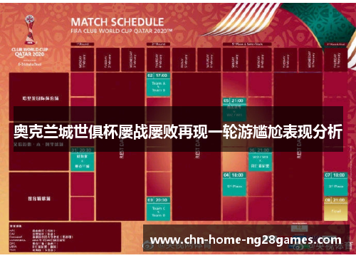 奥克兰城世俱杯屡战屡败再现一轮游尴尬表现分析 奥克兰城世俱杯屡战屡败再现一轮游尴尬表现分析